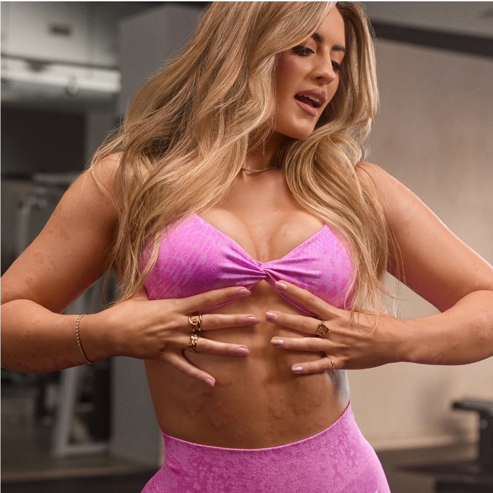 Gymshark Whitney Simmons Adapt Animal Pink Sports Bra